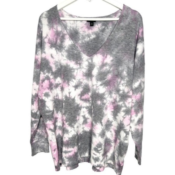Torrid Htay Pink Tie Dye Pullover Drop Shoulder Sweater Size 0 - Picture 2 of 10